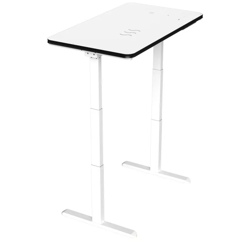 وائٹ گلاس بورڈ ڈبل موٹر الیکٹرک لفٹنگ ٹیبل